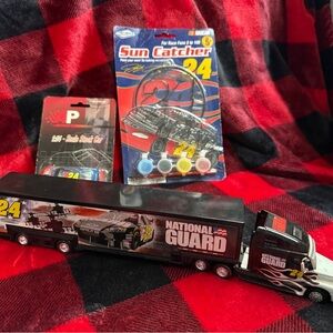 Vintage NASCAR Jeff Gordon #24 Lot Semi Truck, New Race Car, Dream Catcher